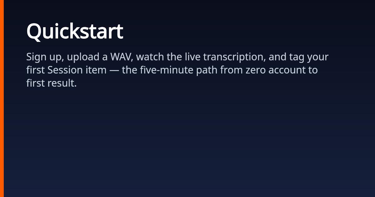 Quickstart | VoiceQC Docs